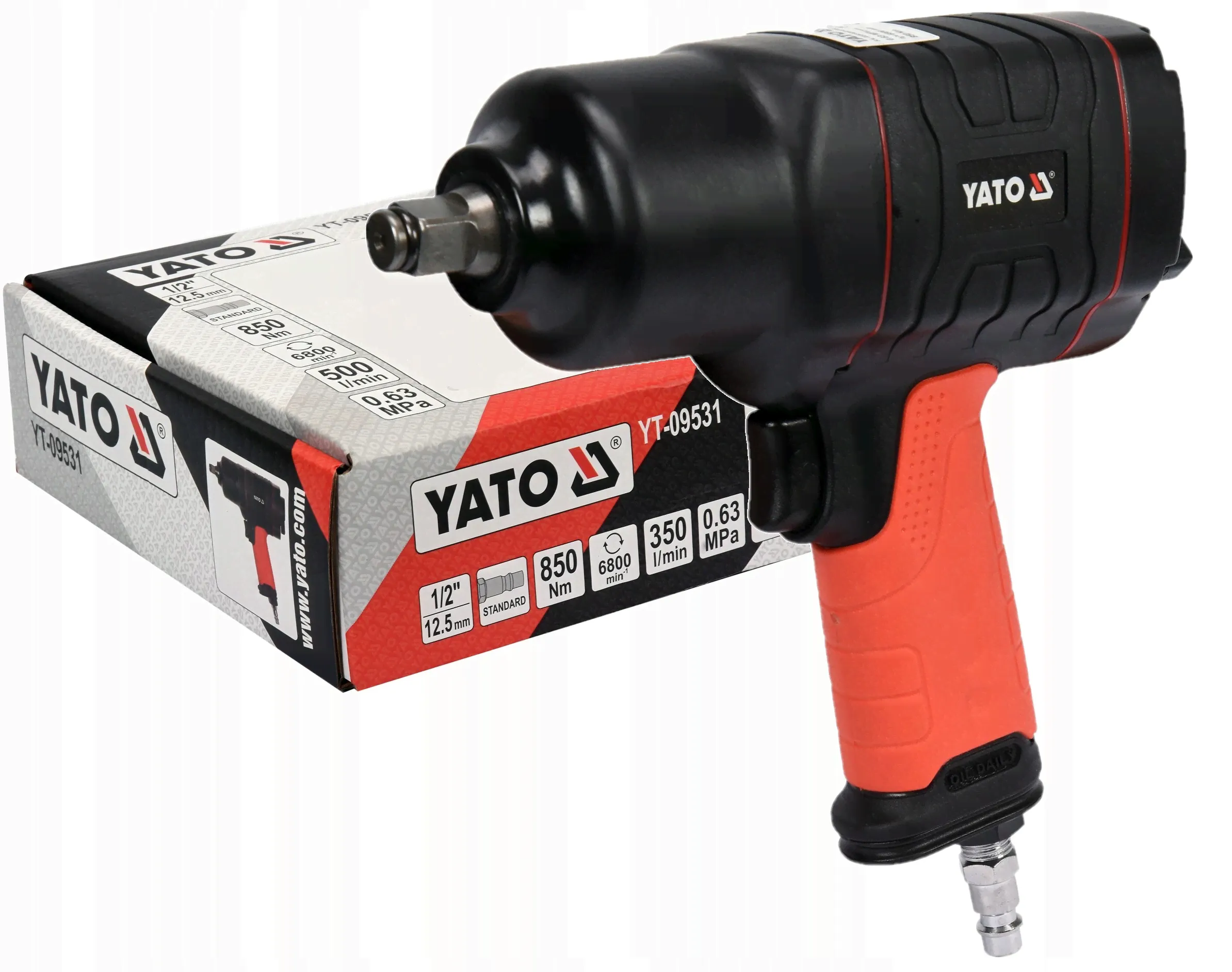 Пневматический гайковерт 1/2 850NM YATO YT-09531