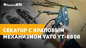 👉 Секатор с храповым механизмом YATO YT-8808  ✔️ Обрезка деревьев с 🌿 Планета Агро