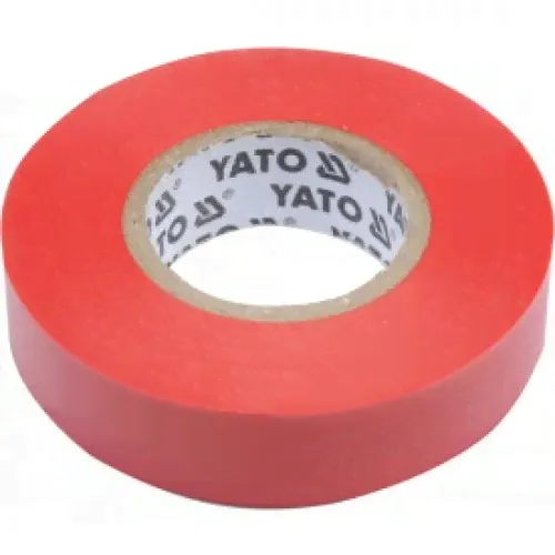 Изолента ПВХ красная 15мм х 20м х 0,13мм "Yato"